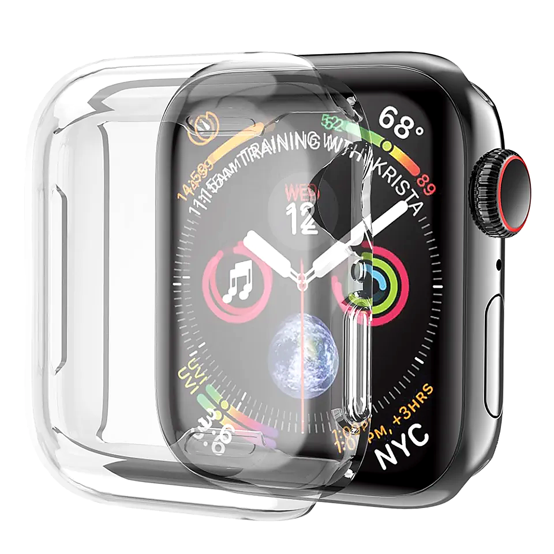45mm Transparent Watch Protective Case Cover