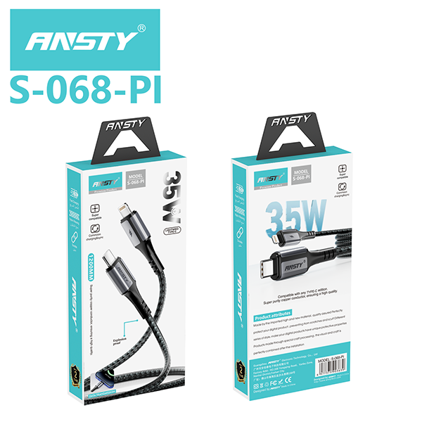 ANSTY S-034-PT 100W USB-C to USB-C Fast Charging Cable