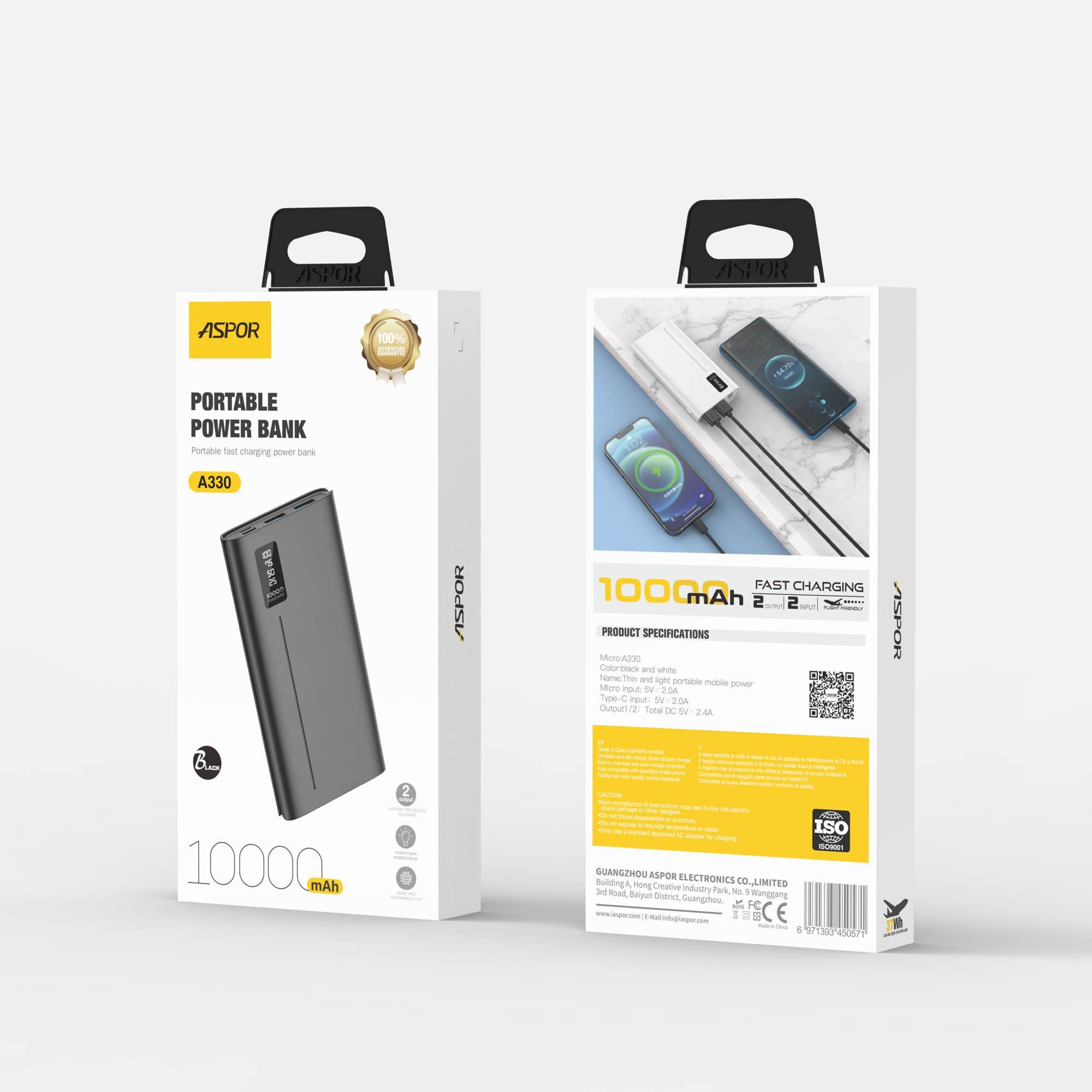 Aspor Power Bank - A333 - 10000Mah