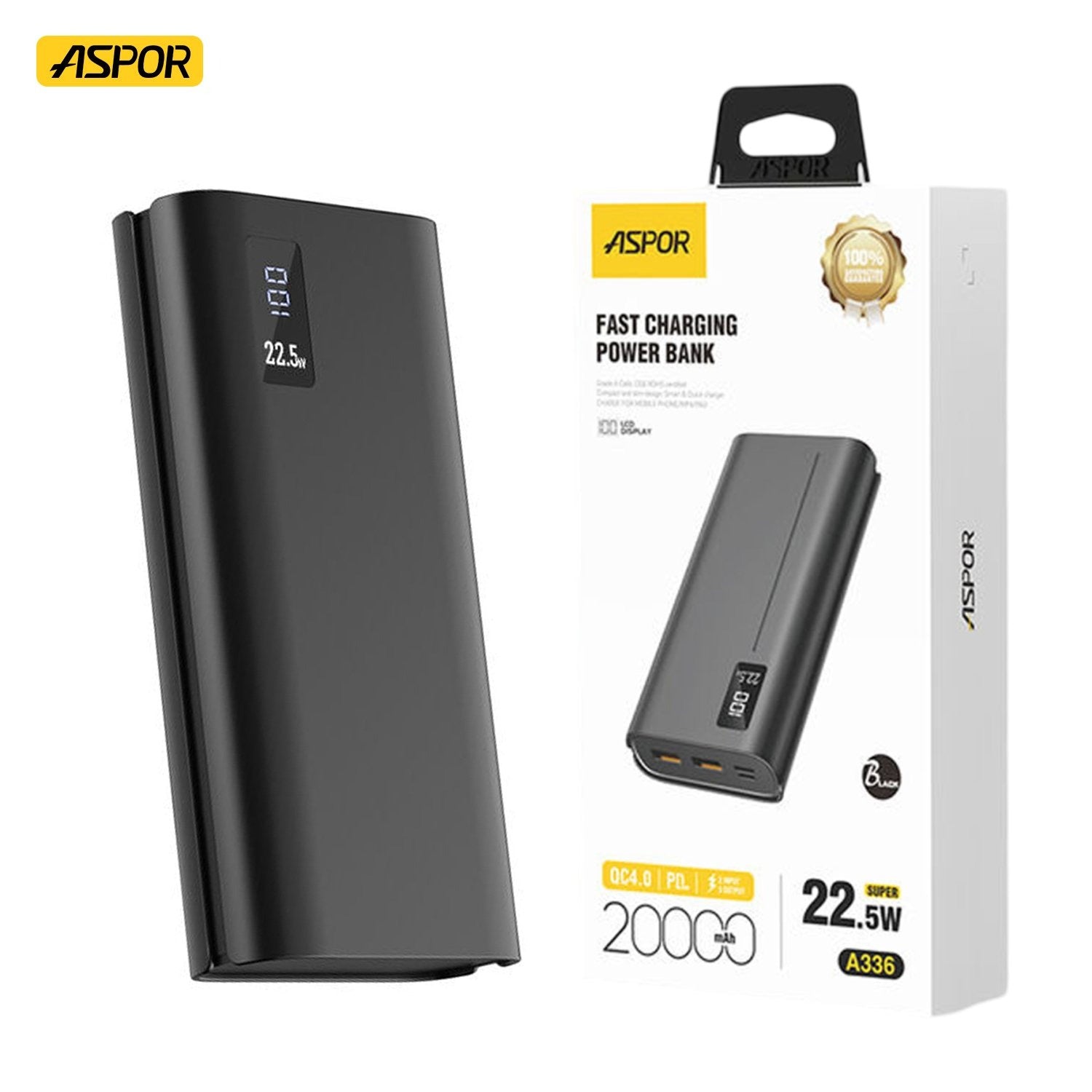 Aspor Portable Power Bank 20000Mah